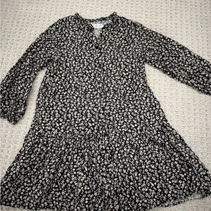 Zara Black and Cream Floral Blouse